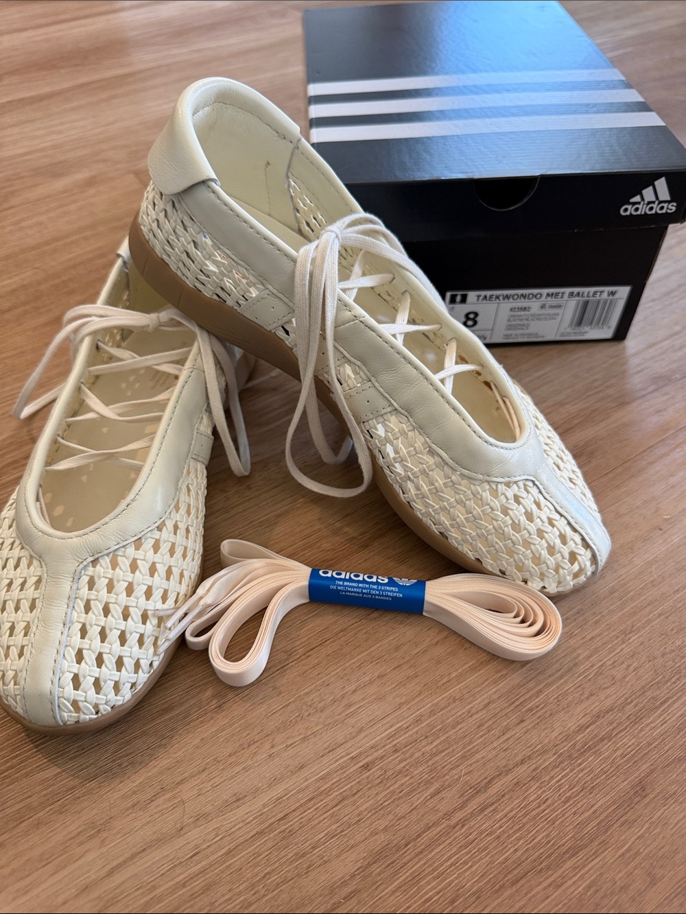adidas Taekwondo Mei cream ballet sneakers
